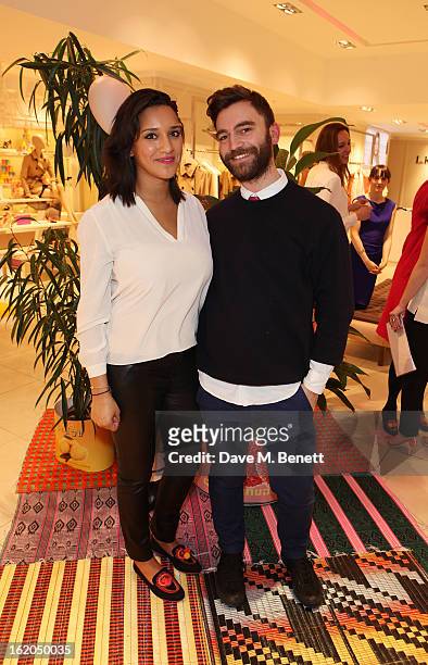Natasha Adams and Nick Flynn attends as L.K. Bennett London and Caroline Issa launch their exclusive collection of shoes and handbags for Spring...