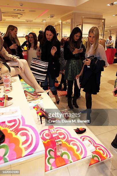General view as L.K. Bennett London and Caroline Issa launch their exclusive collection of shoes and handbags for Spring Summer 2013 at L.K. Bennett...