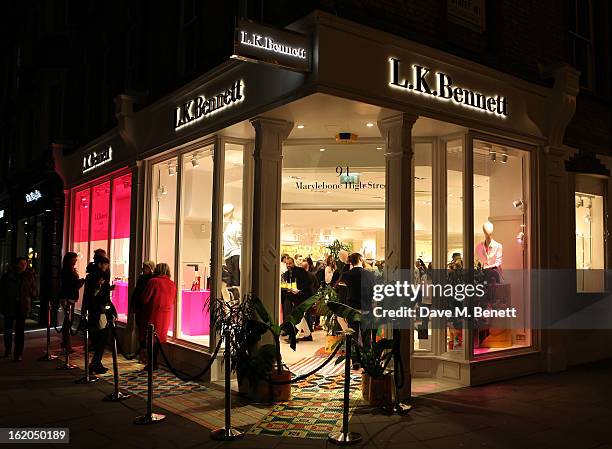 General view as L.K. Bennett London and Caroline Issa launch their exclusive collection of shoes and handbags for Spring Summer 2013 at L.K. Bennett...