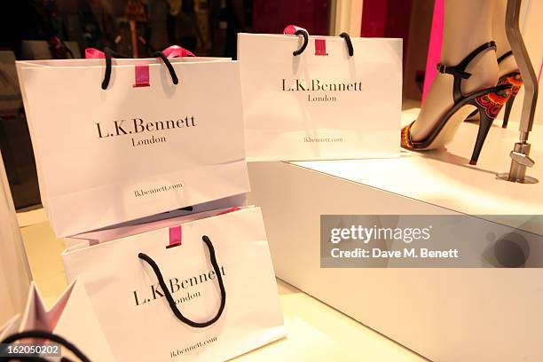 General view as L.K. Bennett London and Caroline Issa launch their exclusive collection of shoes and handbags for Spring Summer 2013 at L.K. Bennett...