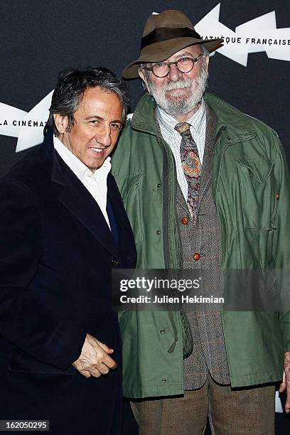 Jean-Pierre Marielle and Richard Anconina attend the Maurice Pialat Exhibition And Retrospective Opening at Cinematheque Francaise on February 18,...