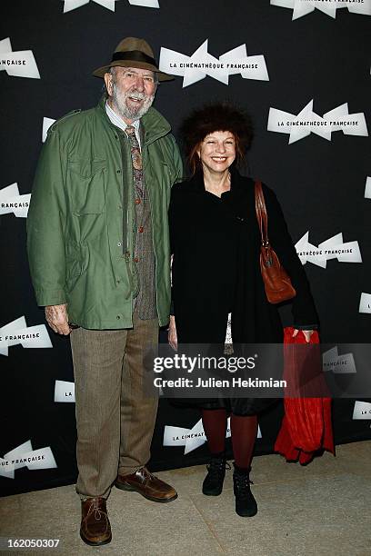 Jean-Pierre Marielle and his wife attend the Maurice Pialat Exhibition And Retrospective Opening at Cinematheque Francaise on February 18, 2013 in...