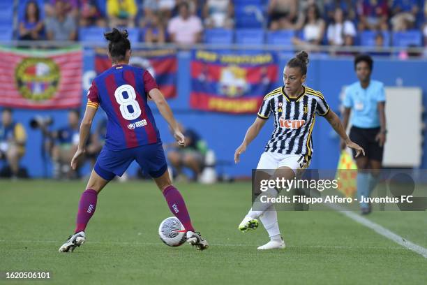 Lisa Boattin of Juventus during the Women's Gamper Trophy match between Barcelona and Juventus at Estadi Johan Cruyff on August 24, 2023 in...