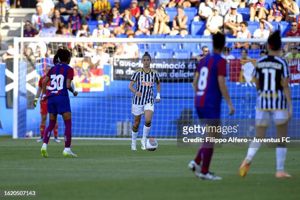 Martina Lenzini of Juventus during the Women's Gamper Trophy match between Barcelona and Juventus at Estadi Johan Cruyff on August 24, 2023 in...