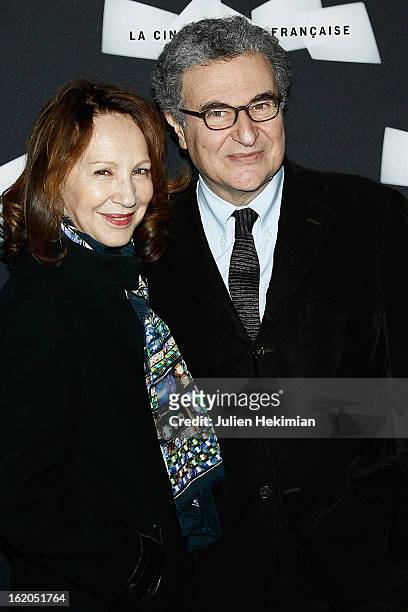 Nathalie Baye and Serge Toubiana attend the Maurice Pialat Exhibition And Retrospective Opening at Cinematheque Francaise on February 18, 2013 in...