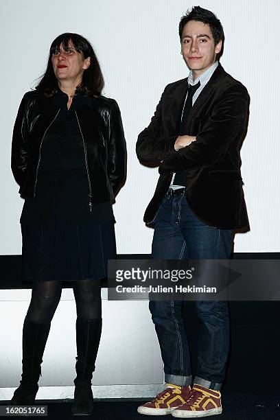 Sylvie Pialat and Antoine Pialat attend the Maurice Pialat Exhibition And Retrospective Opening at Cinematheque Francaise on February 18, 2013 in...