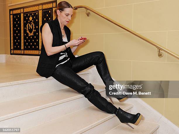 Tiphaine de Lussy attend the AnOther Magazine and Dazed & Confused party with Belvedere Vodka at the Cafe Royal hotel on February 18, 2013 in London,...