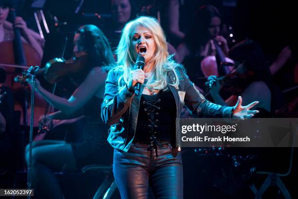 Singer Bonnie Tyler performs live during 'Rock meets Classic 2013' at the Max-Schmeling-Halle on February 18, 2013 in Berlin, Germany.