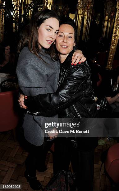 Tallulah Harlech and Amanda Harlech attend the AnOther Magazine and Dazed & Confused party with Belvedere Vodka at the Cafe Royal hotel on February...