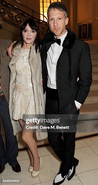 Annabelle Neilson and Jefferson Hack attend the AnOther Magazine and Dazed & Confused party with Belvedere Vodka at the Cafe Royal hotel on February...