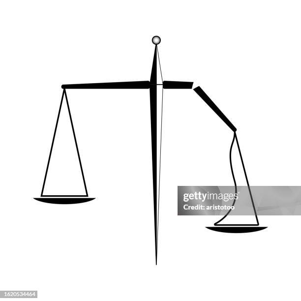 broken scales of justice - broken scale stock illustrations