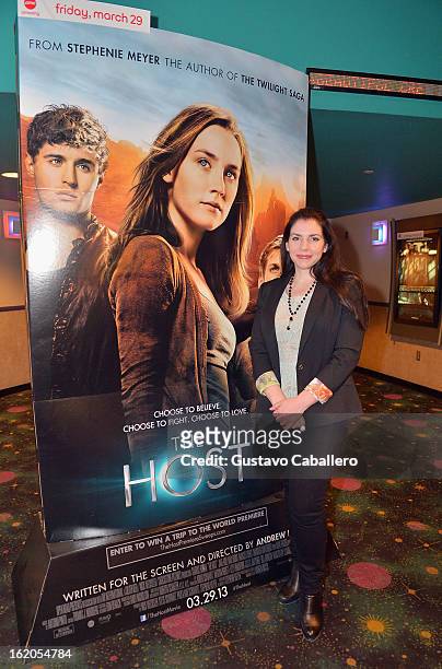 Author Stephenie Meyer attends "The Host" Miami Q&A Screening with Jake Abel and Max Irons at AMC Sunset Place on February 18, 2013 in Miami, Florida.