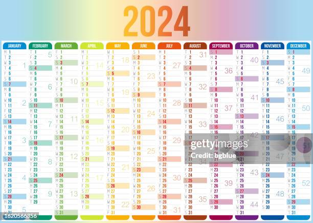 illustrazioni stock, clip art, cartoni animati e icone di tendenza di calendario 2024 - today parola inglese