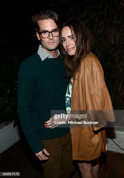 Personality Louise Roe wearing Juicy Couture and Josh Slack attend Vanity Fair and Juicy Couture's Celebration of the 2013 Vanities Calendar hosted...