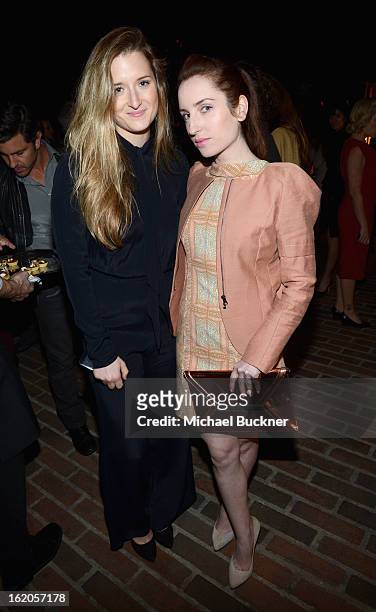 Grace Gummer and Zoe Lister-Jones attend Vanity Fair and Juicy Couture's Celebration of the 2013 Vanities Calendar hosted by Vanity Fair West Coast...