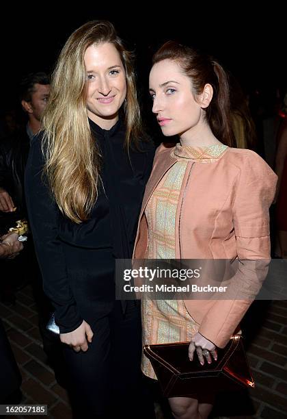 Grace Gummer and Zoe Lister-Jones attend Vanity Fair and Juicy Couture's Celebration of the 2013 Vanities Calendar hosted by Vanity Fair West Coast...