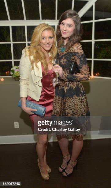Actress Katheryn Winnick and Mary Elizabeth Winstead attend Vanity Fair and Juicy Couture's Celebration of the 2013 Vanities Calendar hosted by...