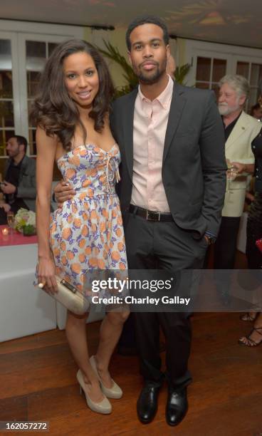 Actress Jurnee Smollett wearing Juicy Couture and husband musician Josiah Bell attend Vanity Fair and Juicy Couture's Celebration of the 2013...