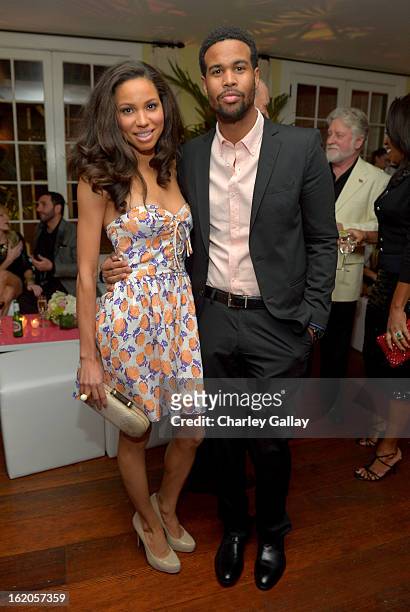Actress Jurnee Smollett wearing Juicy Couture and husband musician Josiah Bell attend Vanity Fair and Juicy Couture's Celebration of the 2013...
