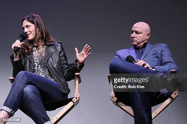 Lori Silverbush and Tom Colicchio attend Apple Store Soho Presents: Meet The Filmmakers - "A Place At The Table" at Apple Store Soho on February 18,...