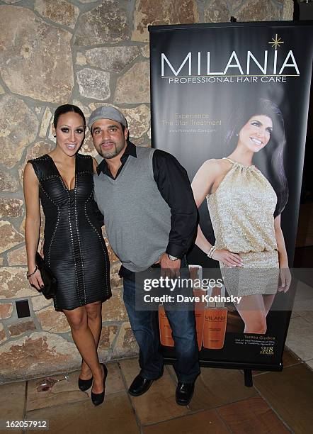 Melissa Gorga and Joe Gorga attend the Milania Professional Hair Care Launch Party at Stone House At Stirling Ridge on February 18, 2013 in Warren,...