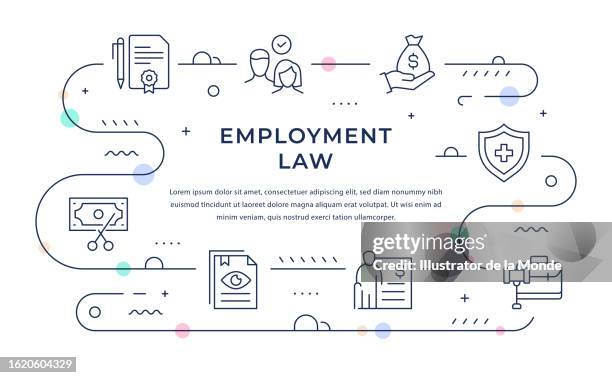 employment law web banner design - sick leave stock illustrations