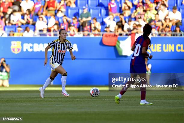 Julia Grosso of Juventus during the Womens Gamper Trophy match between Barcelona and Juventus at Estadi Johan Cruyff on August 24, 2023 in Barcelona,...