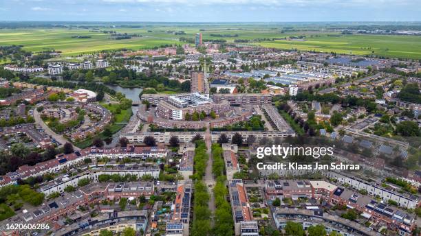 aerial photo of the residential area of amersfoort nieuwland - amersfoort nederland stockfoto's en -beelden