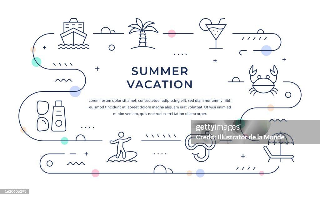 Summer Vacation Web Banner Design