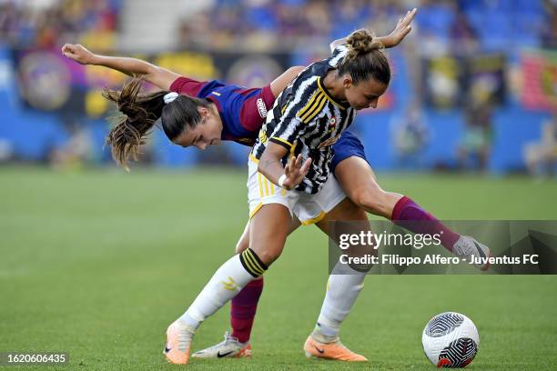 Arianna Caruso of Juventus during the Womens Gamper Trophy match between Barcelona and Juventus at Estadi Johan Cruyff on August 24, 2023 in...