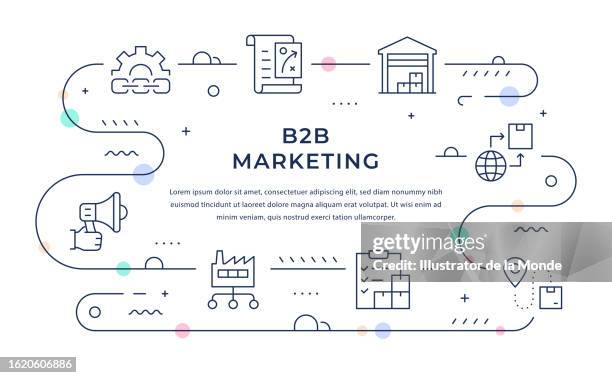 B2b Simple Graphics B2b Marketing Web Banner Design High-Res Vector Graphic - Getty Images