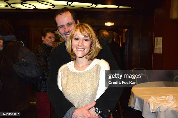 Julia Livage and Christian Vadim attend the 18 eme Edition des Journees du Livre et Du Vin 2013' - Jury Lunch at the Hotel Lutetia on February 18,...