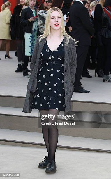 Misty Miller attends the Burberry Prorsum show during London Fashion Week Fall/Winter 2013/14 at on February 18, 2013 in London, England.
