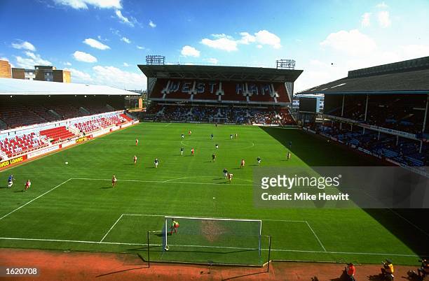 General view of the FA Women's Cup Final between Millwall Lionesses and Wembley at West Ham United's ground, Upton Park in London, England. \...