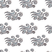 seamless pattern with wind