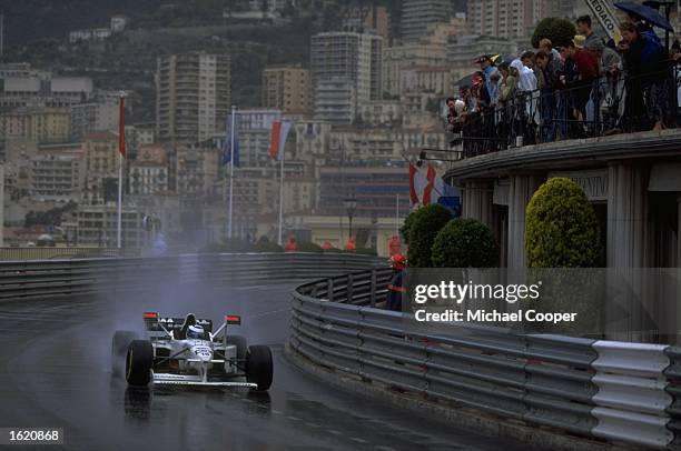 Mika Salo of Finland cuts close to a corner in his Tyrrell-Ford during the Monaco Grand Prix in Monte Carlo. \ Mandatory Credit: Mike Cooper /Allsport