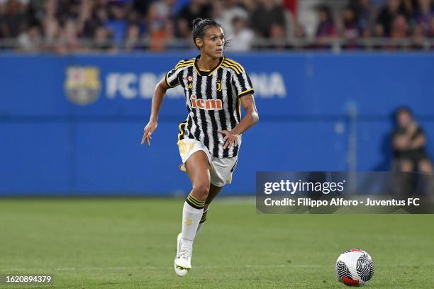 Federica Cafferata of Juventus during the Women's Gamper Trophy match between Barcelona and Juventus at Estadi Johan Cruyff on August 24, 2023 in...