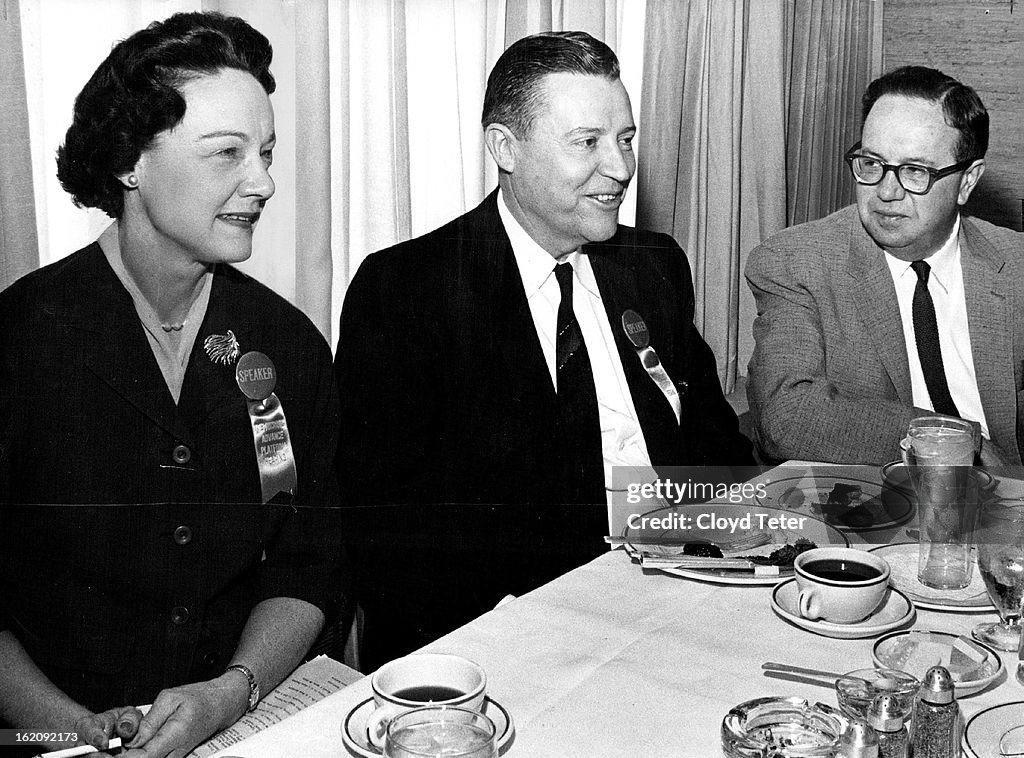 MAY 1960, MAY 27 1960; Democrats At Breakfast; Having breakfast together at the Denver Hilton Friday