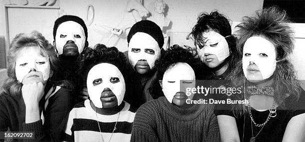 Left to right; front row; Samantha Shafer 17, Terea Easley 17, Marian Arnold 15, Victoria Johnston 16, back row left to right; DeAndre Carroll 16,...