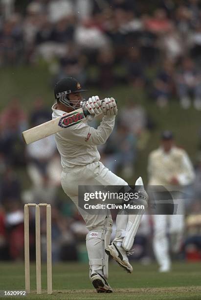 Mark Taylor of Australia batting during the first game of the Ashes tour against the Duke of Norfolk XI at Arundel in Sussex, England. \ Mandatory...
