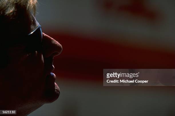 Portrait of Wayne Rainey of the USA, the team boss of Rainey Yamaha watches the action during the Italian Motorcycle Grand Prix at Mugello in Italy....