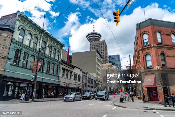 the street view of gastown, vancouver, canada - gastown 個照片及圖片檔