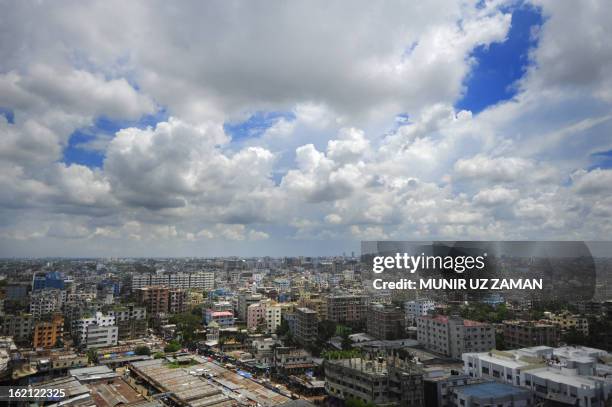 General view of the Bangladeshi capital city Dhaka on September 20, 2010. The South Asian nation sits on active tectonic plates and is frequently...