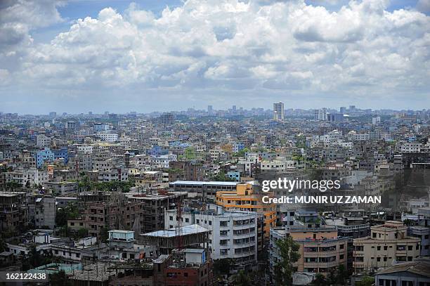 General view of the Bangladeshi capital city Dhaka on September 20, 2010. The South Asian nation sits on active tectonic plates and is frequently...