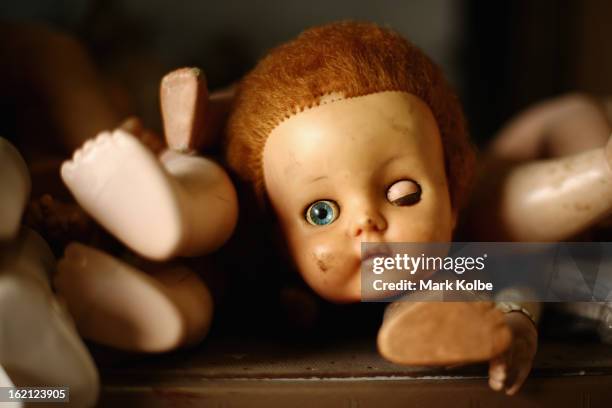 Spare doll body parts are seen at Sydney's Original Doll Hospital in Bexley on February 19, 2013 in Sydney, Australia. Established in 1913 by Harold...