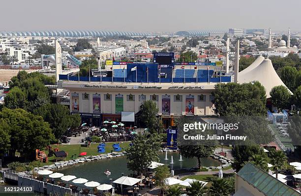 General view of the centre court during day two of the WTA Dubai Duty Free Tennis Championship on February 19, 2013 in Dubai, United Arab Emirates.