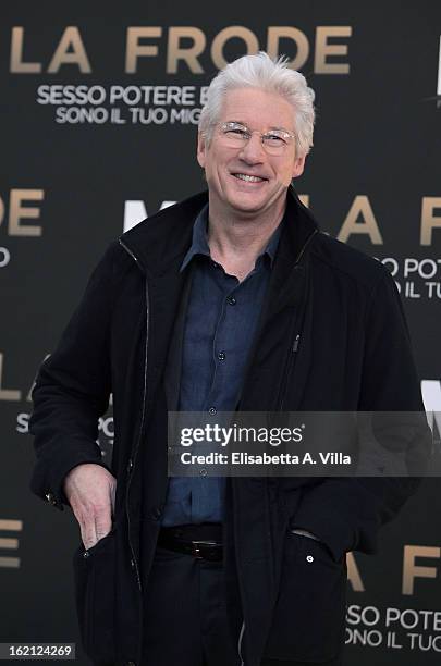 Richard Gere attends 'Arbitrage' photocall at Hotel de Russie on February 19, 2013 in Rome, Italy.