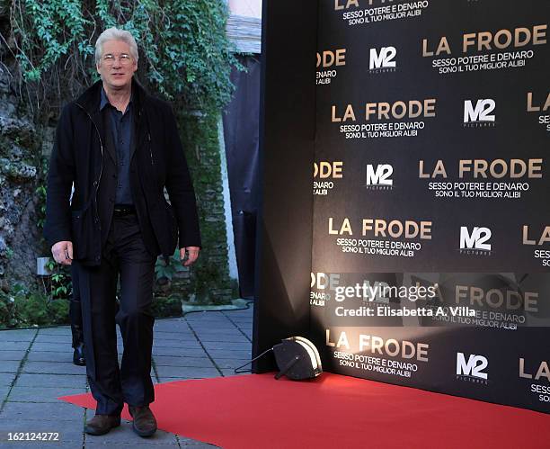 Richard Gere attends 'Arbitrage' photocall at Hotel de Russie on February 19, 2013 in Rome, Italy.