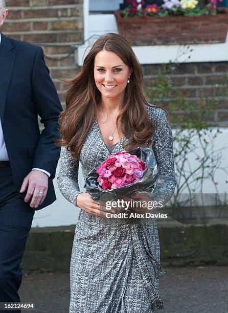 Catherine, Duchess of Cambridge visits Hope House on February 18, 2013 in London, England.