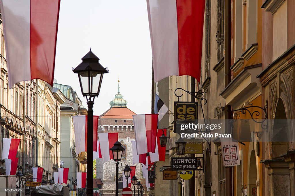 Poland, Krakow, street Florianska